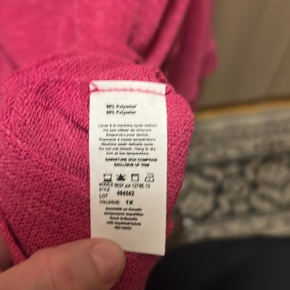 Nwt Laura plus pink tunic 3/4 sleeve with ties - Picture 6 of 7